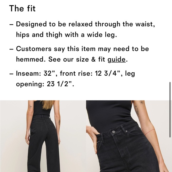 Reformation Cary High Rise Slouchy Wide Leg Jeans - Picture 5 of 6